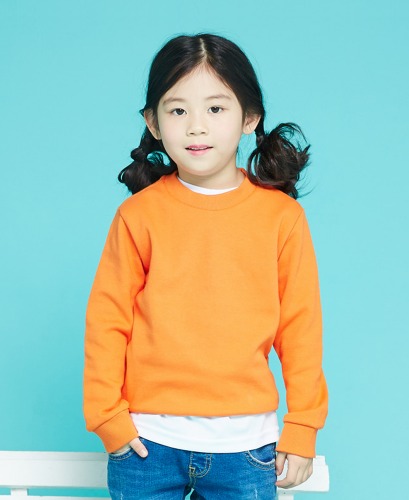 아동 맨투맨 티셔츠 -오렌지
